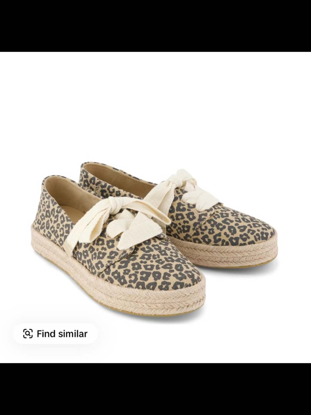 Tom’s Womens Carolina Lace-Up Espadrille Leopard